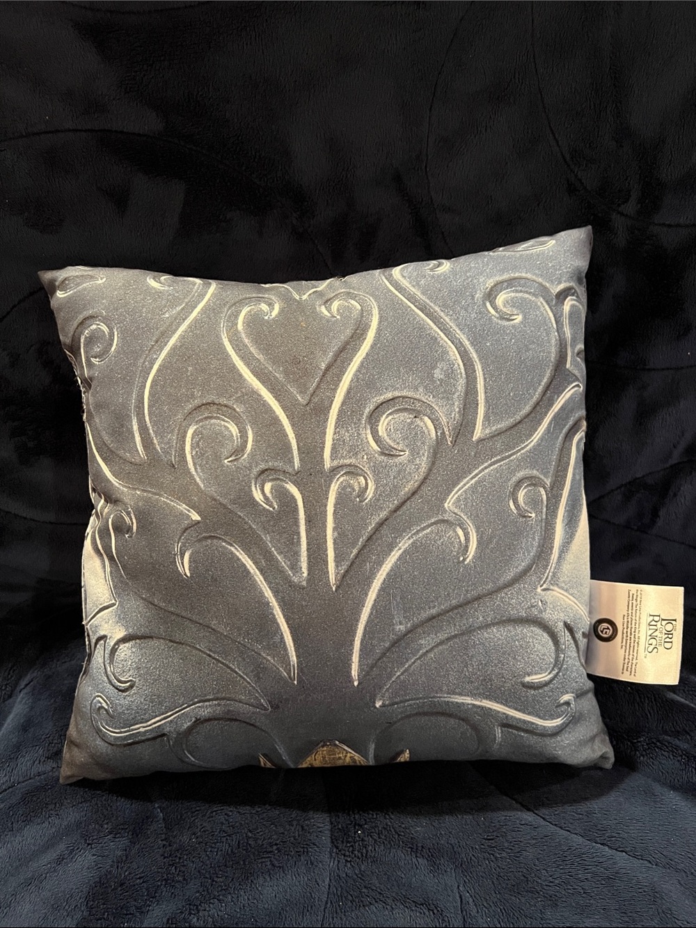 Loot Crate Lord of the Rings Gray and Silver Pillow 25”